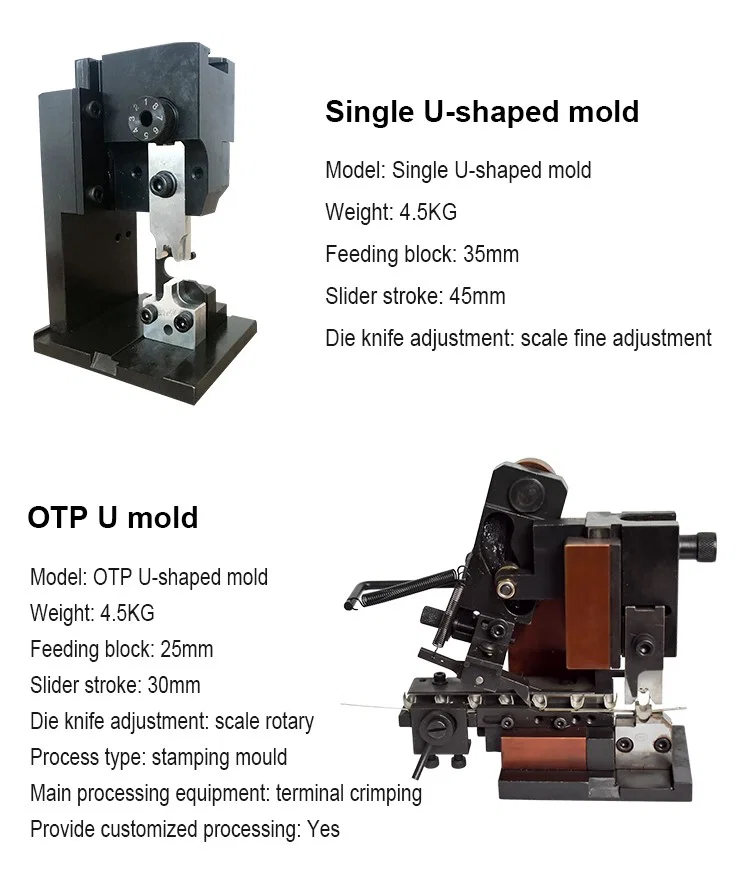 Enkelt U-formet form, OTP U-formet form, terminalmaskineapplikator, OTP-form, OTP-terminalform