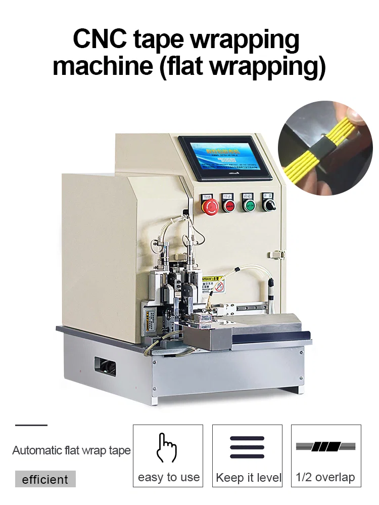 Flad wrap tapemaskine, tape wrapping kabel, kabelwrap tape maskine