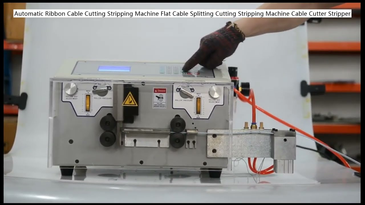 Automatic Ribbon Cable Cutting Stripping Machine Flat Cable Splitting Cutting Stripping Machine