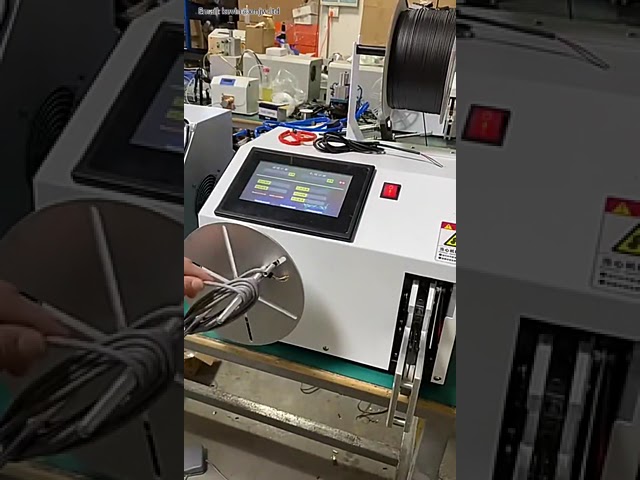 Automatic 3-28mm Wire Coil Winding Machine, Electric Digital All-in-One Touch Screen Cable Binding