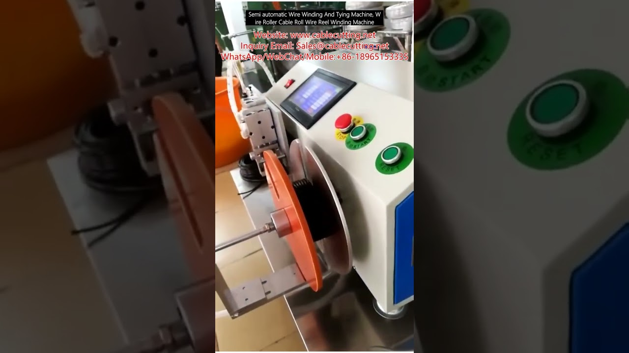 Halvautomatisk trådviklings- og bindemaskine | Kabelrulle & trådspole maskine